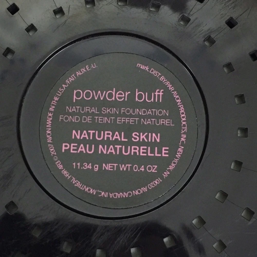 mark. Powder Buff Natural Skin Foundation Pressed Powder Compact Shade Natural